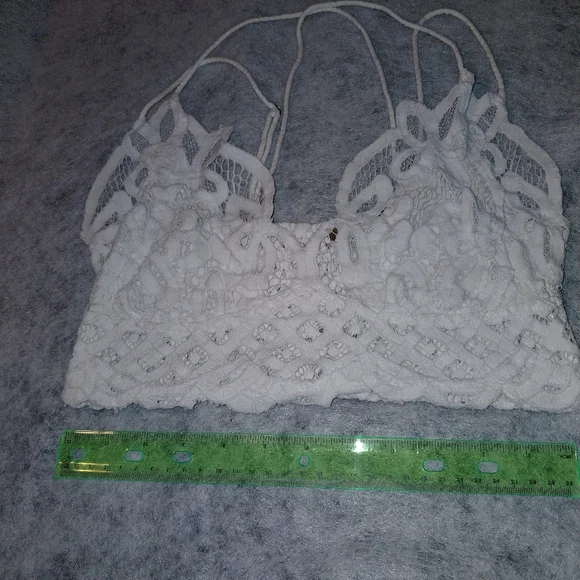 Free People One Adella Women's White Lace Bralette Medium - Picture 5 of 8